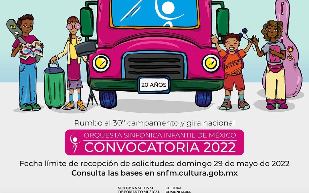 LANZAN CONVOCATORIA PARA INTEGRAR LA ORQUESTA INFANTIL MEXICO 2022.